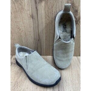 UGG Australia Slip On Shoes Women's 7 Beige Suede Shearling Moc Casual Comfort